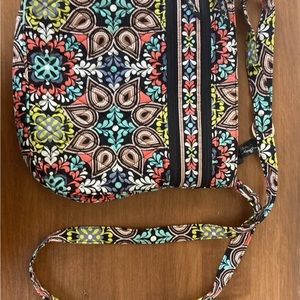 Vibrant Red and Yellow Crossbody Bag with Adjustable Strap